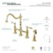 Kingston Brass KS1272TALBS Tudor Bridge Kitchen Faucet W/ Brass Sprayer, Brass KS1272TALBS - alternate 2